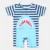 infant boys pc jersey knitted romper fish face-white
